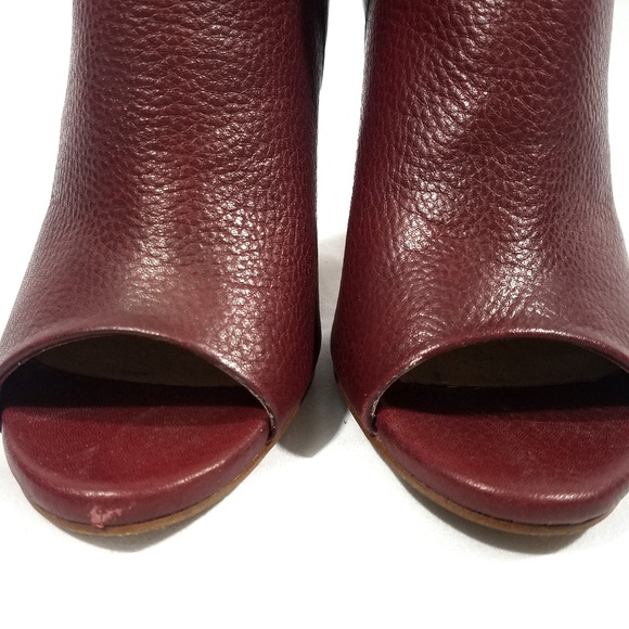 Splendid Jojo Open Toe Booties in Dark Cranberry - Picture 6 of 7